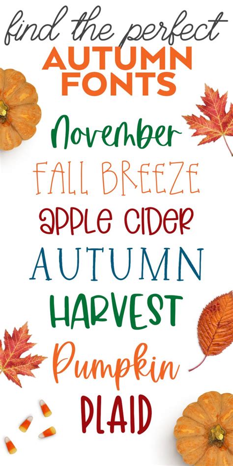 Fall Fonts For Crafts And Printables Pineapple Paper Co