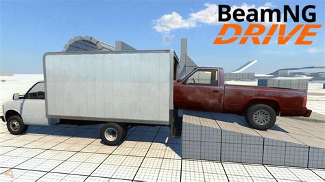 Beamng Drive Alpha Box Van Transporting A Pickup Truck Youtube