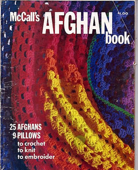 Mccalls Afghan Book Knit And Crochet And Embroider Pattern Etsy