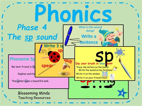 Phonics Phase 4 The Sp Sound Consonant Blends Teaching Resources