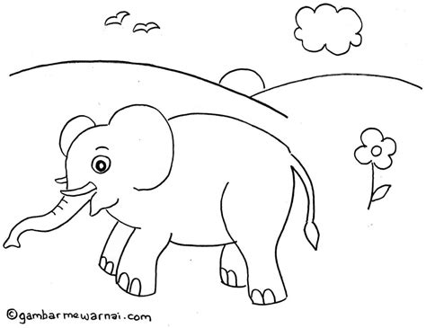 Download now kumpulan sketsa gambar kebutuhanku untuk tk sketsabaru. Gambar Mewarnai Gajah - Gambar Mewarnai