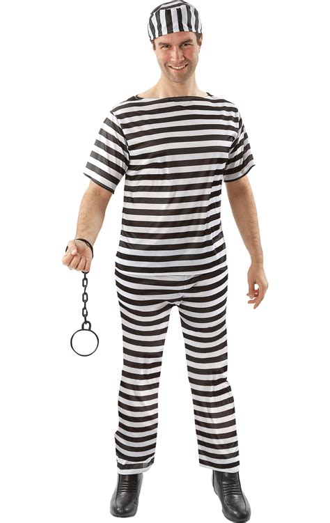 Adult Convict Prisoner Costume Uk