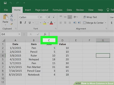 Therefore, the contents of the moved or. How to Move Columns in Excel: 7 Steps (with Pictures ...