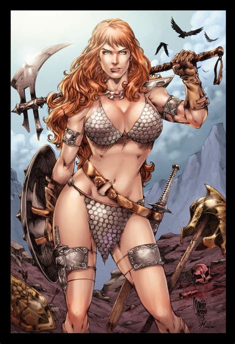 From The Red Sonja Files Of Cool Red Sonja Warrior Woman Comics Girls