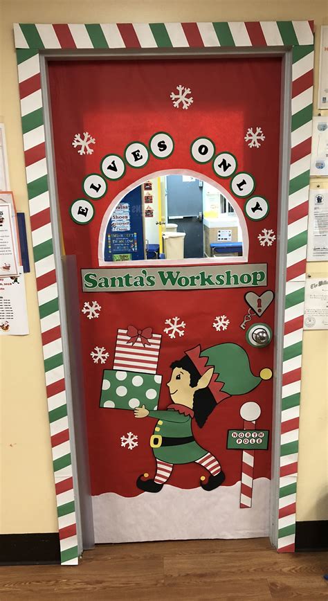 Santa Workshop Christmas Theme Classroom Door Door Decorations Classroom Christmas Classroom