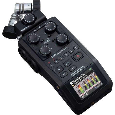 Zoom H6 Ab 6 Track Handy Digital Audio Recorder With Interchangeable