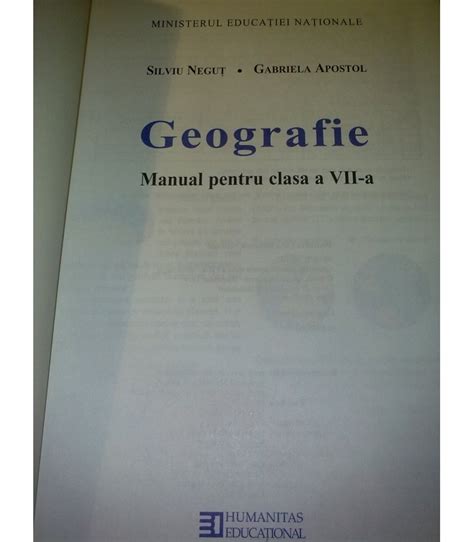 Silviu Negut Geografie Manual Pentru Clasa A Vii A