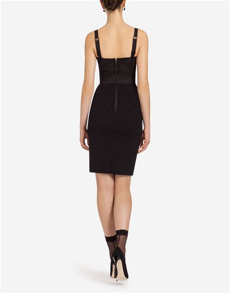 Dolce And Gabbana Lace Corset Dress In Black Lyst