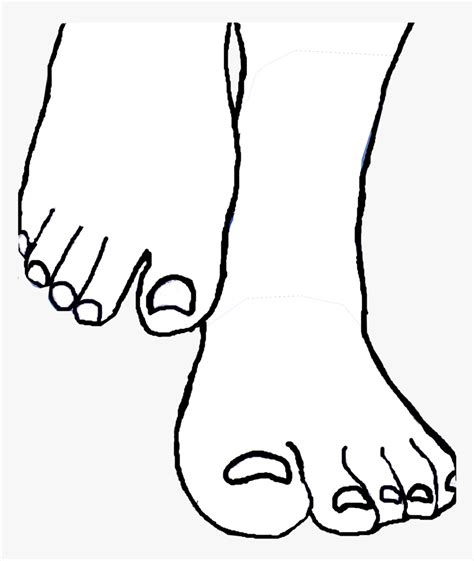 Clip Art Drawn Feet Toes Clipart Black And White Hd Png Download