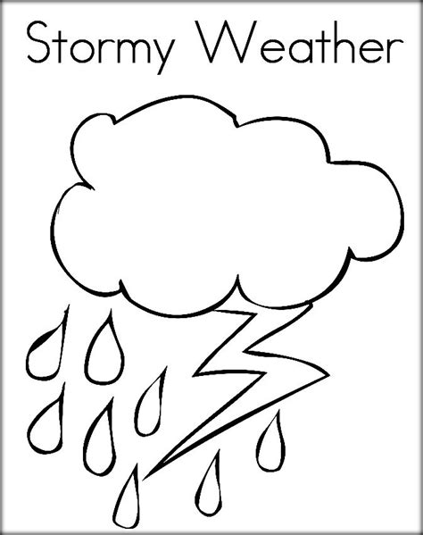 Weather Coloring Pages For Preschool At Getdrawings Free Download