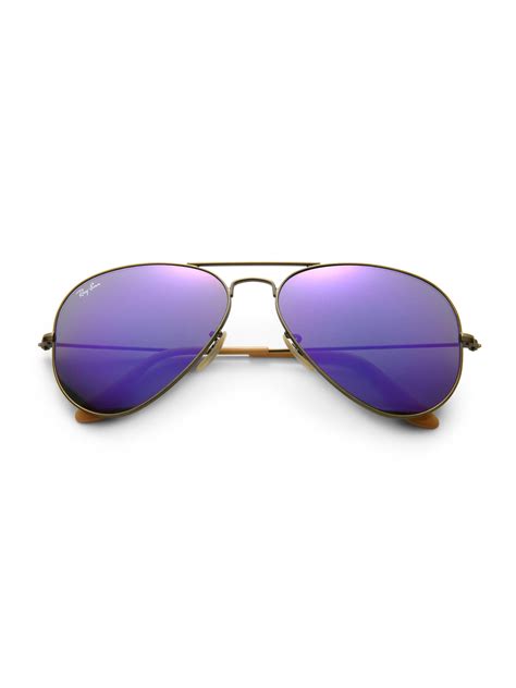 Ray Ban Rb3025 58mm Original Aviator Sunglasses In Purple Lyst