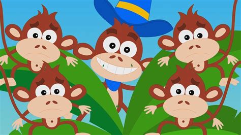 Cinco Pequeños Monos Canciones Para Bebés Niños Rimas Five Little