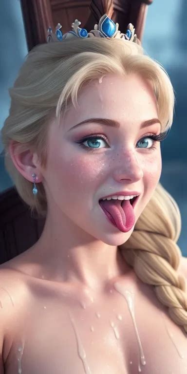 Rule 34 1girls Ai Generated Blonde Hair Blue Eyes Cum On Chest Cum On Face Disney Disney