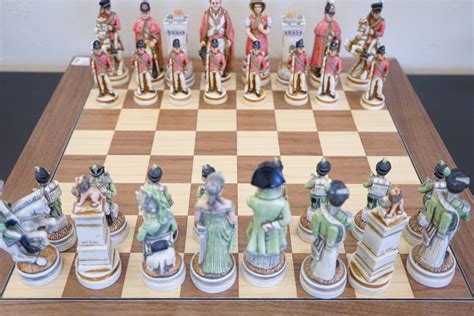 Vintage Signed Nigri Napoleon Battle Of Waterloo Chess Set At 1stdibs