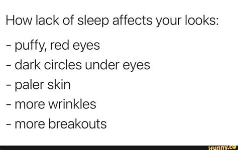 How Lack Of Sleep Affects Your Looks Puffy Red Eyes Dark Circles