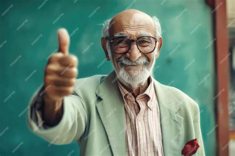 Premium Ai Image Old Man Giving Thumbs Up