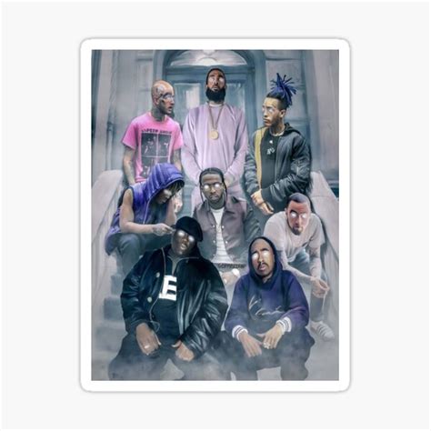Collage Rappers Sticker For Sale By Cachil Redbubble