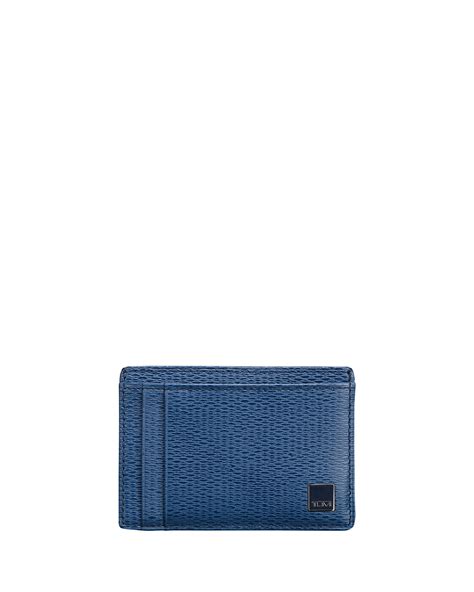 Unlike any other wallet in existence, each classics money clip card case features a unique swatch of vintage baseball glove leather as the front pocket. Lyst - Tumi Monaco Leather Card Case With Money Clip in Blue for Men