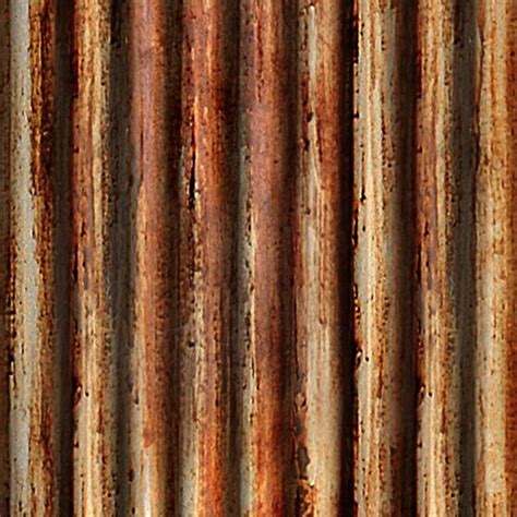 Dirty Rusted Corrugated Metal Texture Seamless 10003