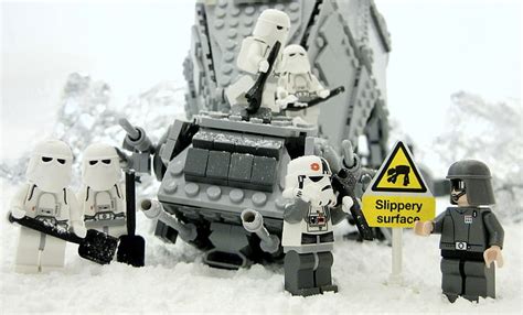 Hd Wallpaper Lego Star Wars Minifigs Winter Clones Slippery Surface