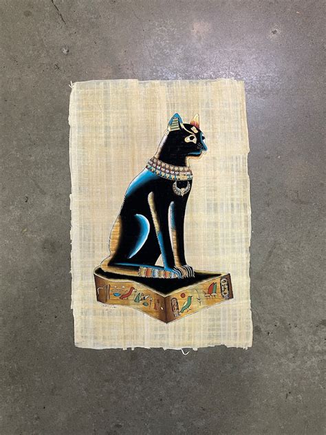 Egyptian Goddess Bastet Papyrus Cat Goddess Bast Made In Etsy Canada