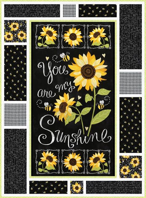 Timeless Treasures Introducing You Are My Sunshine Fabric Panel