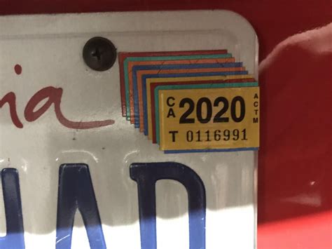2025 Registration Sticker California Color