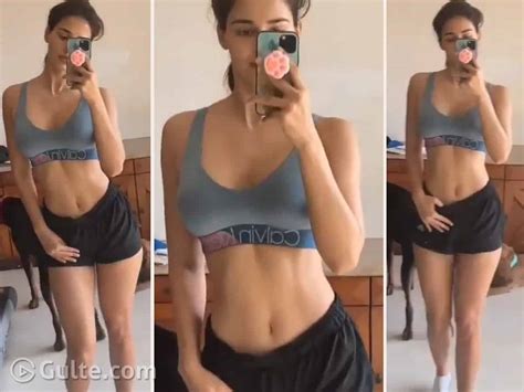 disha patani shows her hot abs in a selfie video