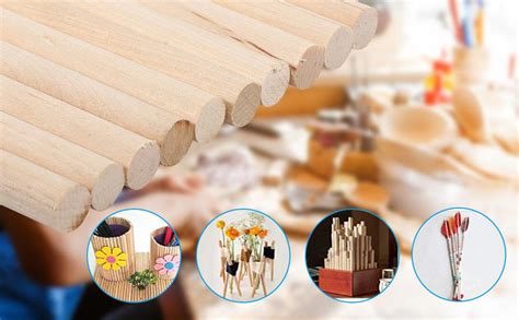 10pcs 30cm Long Diy Wood Craft Sticks Small Wood Building Sticks4mm