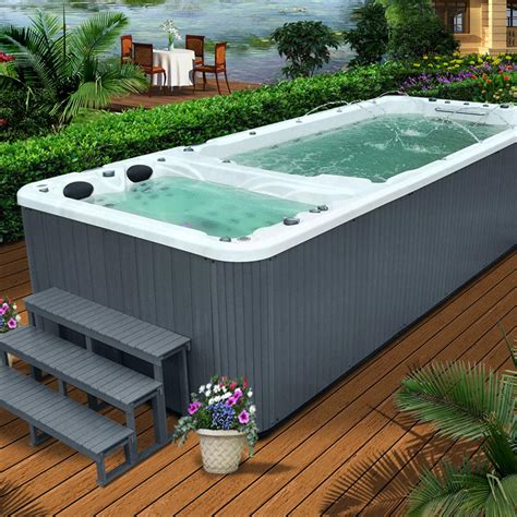 China Balboa Portable Fiberglass Swimming Pool With Massage Spa Jets