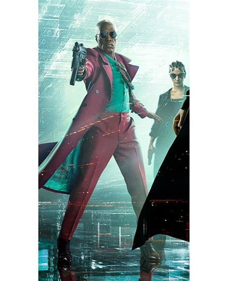 The Matrix Resurrections Morpheus Pink Coat Universal Jacket