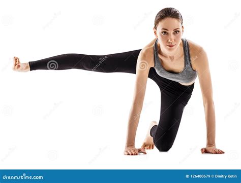 Beautiful Flexible Woman Doing Yoga Exercise Stock Image Image Of
