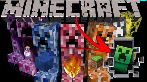 Os Novos Creepers Elementais No Minecraft 1152 Mais Poderoso Que