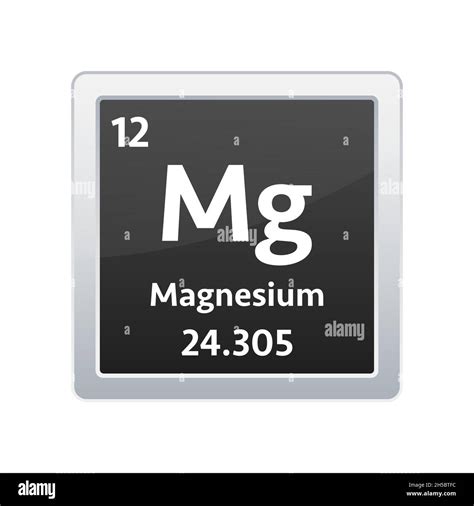 Símbolo De Magnesio Elemento Químico De La Tabla Periódica