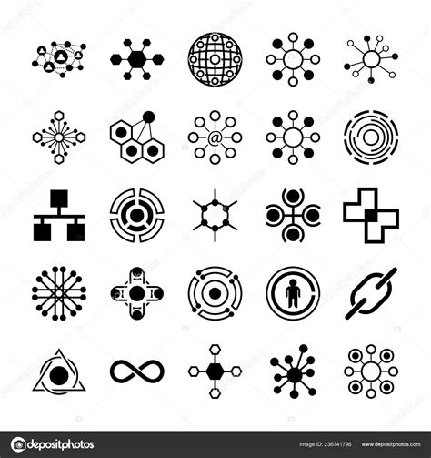 Connection Symbols Vector Icons Stock Vector Image By ©prosymbols