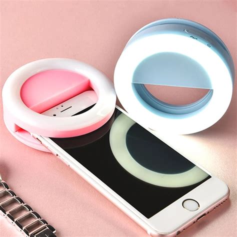 Aingslim Rechargeable Selfie Ring Light Portable Flash Led Enhancing Photography Ring Light For