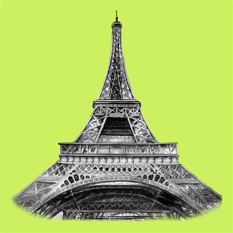Eiffel Tower Design Painting By Irina Sztukowski