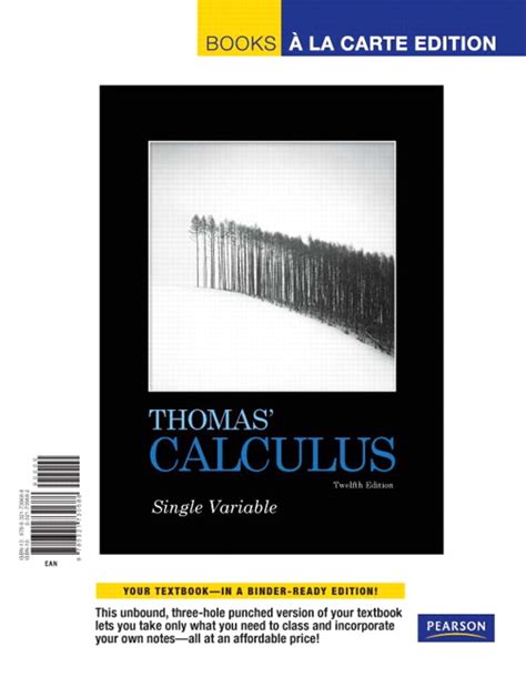 Instructor's solution manual 12th edition. Thomas, Weir & Hass, Thomas' Calculus | Pearson