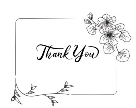 Thank You Floral Card Printable Etsy