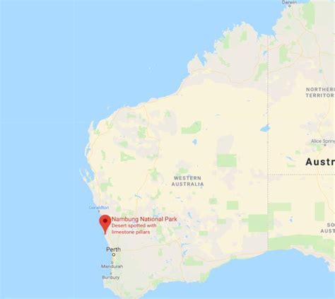 Where Is Nambung National Park On Map Of Western Australia