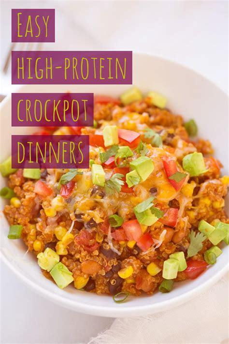 7 Easy High Protein Crock Pot Recipes Crockpot Dinner Healthy Crockpot Recipes Heart Healthy