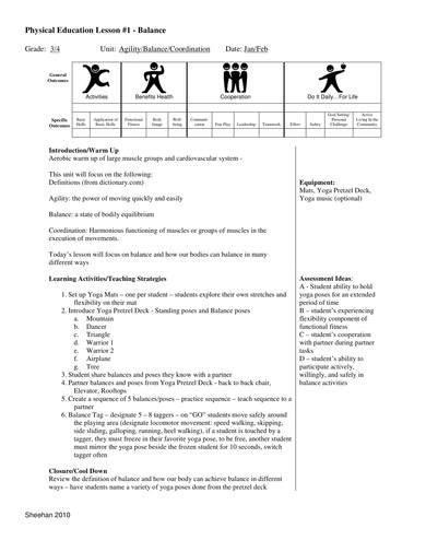 Free 10 Physical Education Lesson Plan Samples In Pdf Ms Word