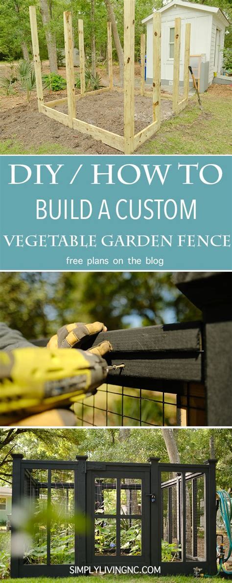 Super easy fabric raised planters. DIY Custom Vegetable Garden Fence; black cottage design ...