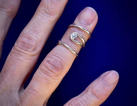 Arthritic Finger Splint 30 Swirl Design Ring Custom Made Sterling
