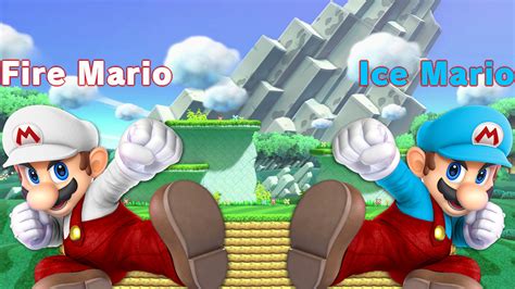 Fire Mario Ice Mario Super Smash Bros Ultimate Mods