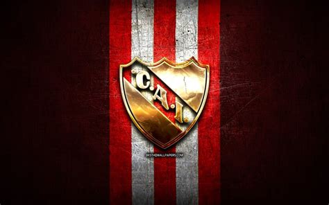 Club atlético independiente de avellaneda. Download wallpapers Independiente FC, golden logo, Argentine Primera Division, red metal ...