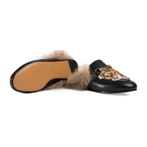 Gucci Princetown Leather Slipper In Black Lyst