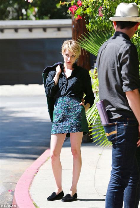Emma Roberts Shows Off Legs During Chateau Marmont Photoshoot Daily Mail Online