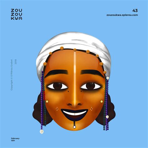 Wodaabe Man Emoji By Oplérou An Ivorian Artist Making 365 African