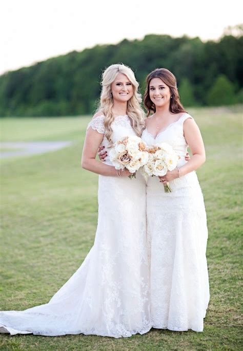 Lesbian Wedding Portrait Louisiana Rustic Diy Wedding Two Brides Equally Wed Lgbtq